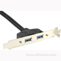 USB3.0-Female Back Panel to 20pin Header Connector Cable